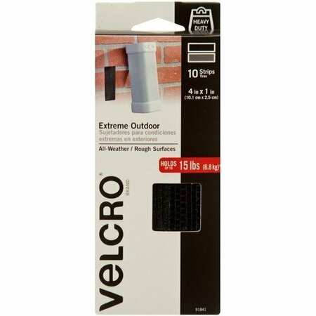 VELCRO BRAND FASTENER, EXTREME, 4inX1in, BK VEK91841